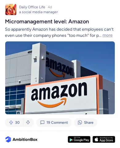 Micromanagement level: Amazon | AmbitionBox