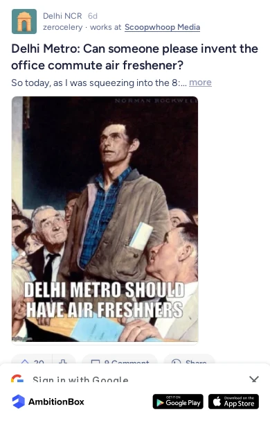 Delhi Metro: Can someone please invent the office | AmbitionBox