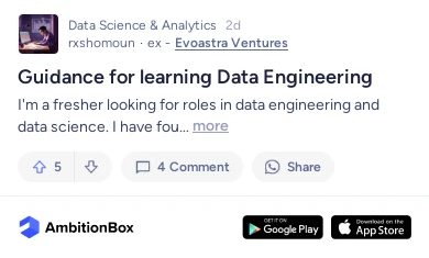 Guidance for learning Data Engineering | AmbitionBox