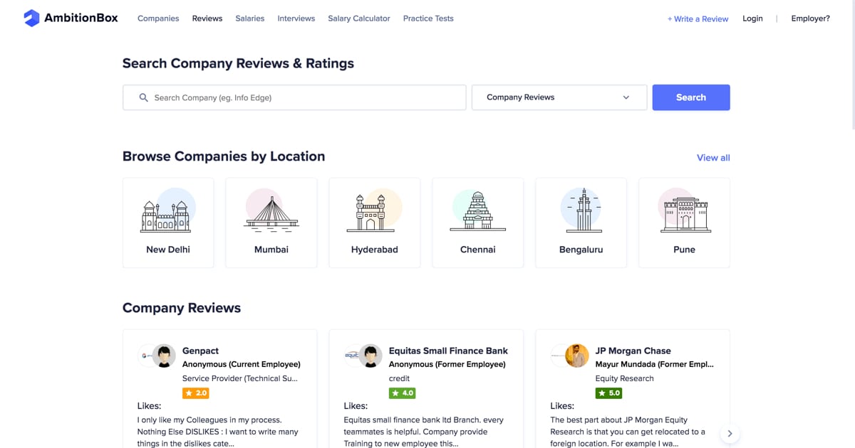 Company reviews and ratings by employees ambitionbox